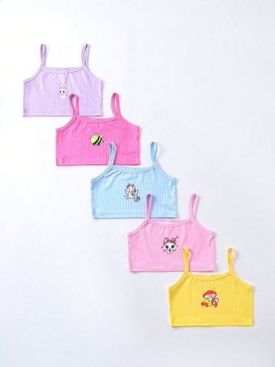 Young Girl'S Cartoon Printed Camisole Bra Top