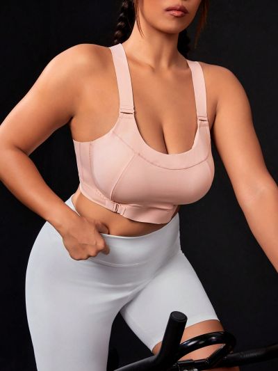 Running Plus Size Cross Back Sports Bra