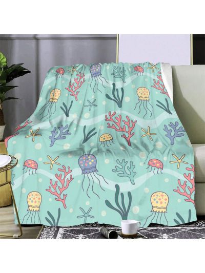 Coral Pattern Flannel Blanket