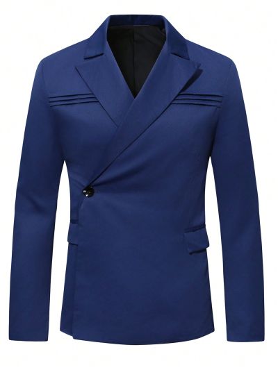 Manfinity Mode Men Solid Single Button Blazer