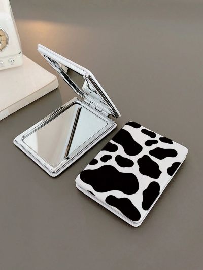 1pc Cow Pattern Foldable Mirror