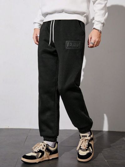 Teen Boy Letter Graphic Drawstring Waist Sweatpants