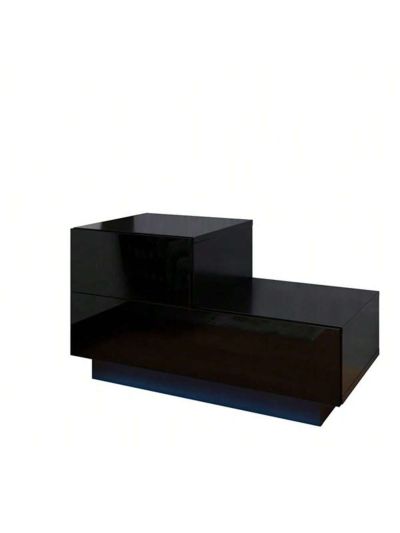 P2 Grade 15mm Led Nightstand 2 Drawer Bedside End Table Bedroom