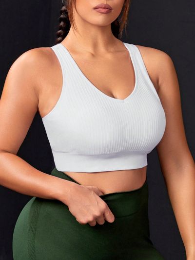 Yoga Basic Plus Size Seamless Backless Sports Bra