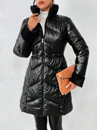 SHEIN Frenchy Women'S Waist-Cinched Coat