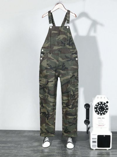 Teen Girls' Camouflage Overall Jeans