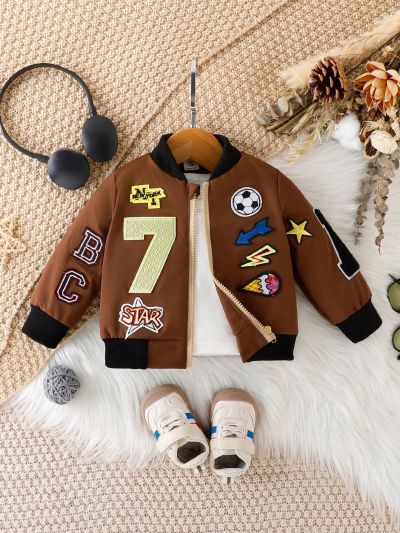 Baby Boys' Camo Detail Zip-up Flight Jacket