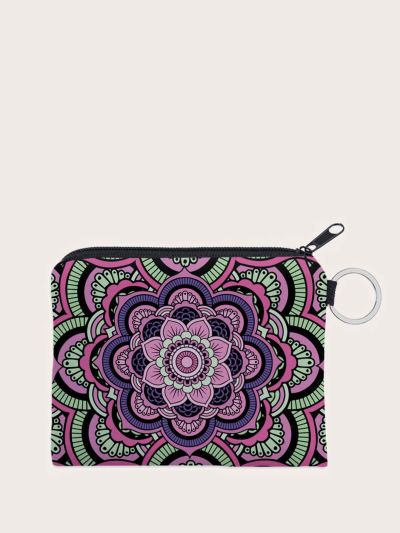 Mandala Graphic Coin Purse