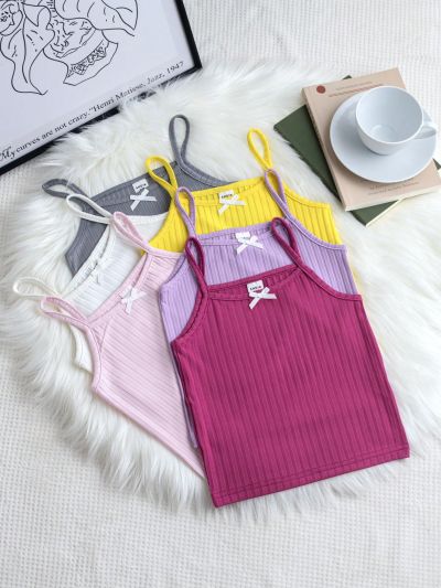 Toddler Girls' Multicolor Set Of Underwear With Bow Decoration