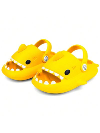 Kids Shark Slides Pillow Shower Slippers Quick Dry Sandals Boys Girls Comfy Cloud Slides Summer Non-Slip Thick Sole Beach Pool shoes