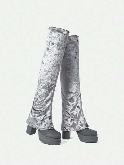 SHEIN SXY Chunky Heeled Platform Fashionable Boots