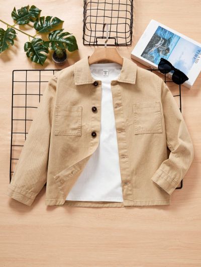 Tween Boys Casual Vintage Denim Overshirt Jacket