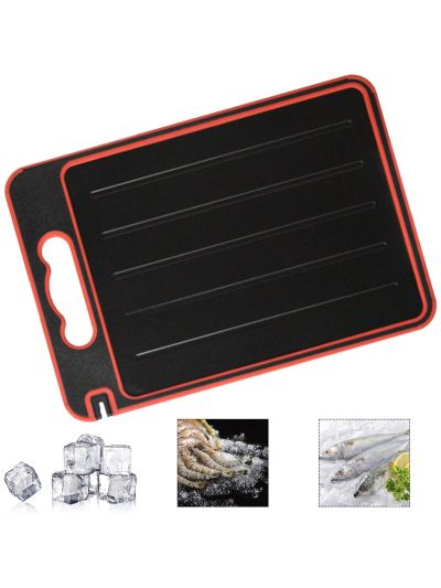 4-in-1 Defrosting Board Double-sided Frost Away Plate Chopping Board Kitchen Gadget With Knife Sharpener