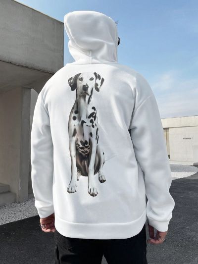 Manfinity Hypemode Men's Hooded Sweatshirt With Dog Print