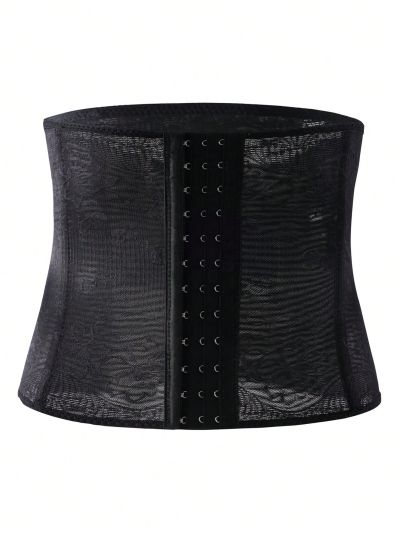 Solid Color Hook Eye Closure Waist Shapewear