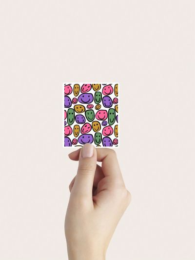 Maria Clara Maia 1pc Cute Multicolor Face Graffiti Sticker