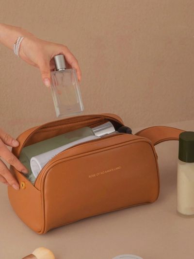 1pc Portable Pillow Style Women's Cosmetic Bag Travel Toiletry Pouch Makeup Organizer