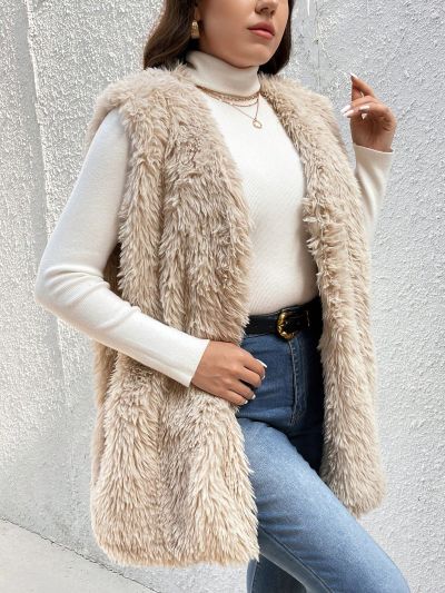 SHEIN Frenchy Plus Size Women's Vest Coat