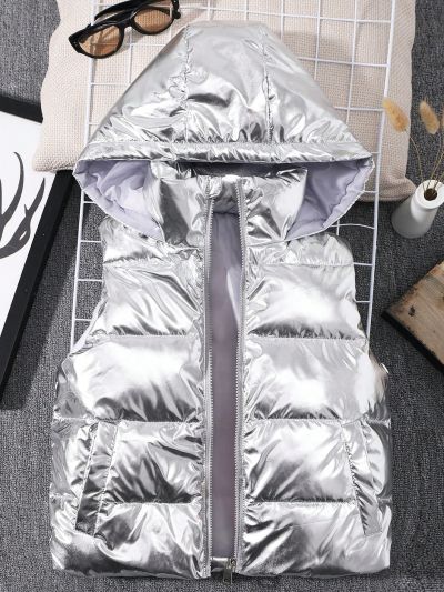 Tween Boy Zip Up Hooded Vest Puffer Coat