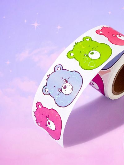 ROMWE X Care Bears 1roll Cartoon Bear Graphic Sticker,Cute Assorted Sticker