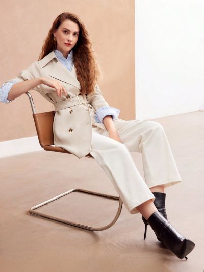 MOTF PREMIUM DOUBLE BREASTED BELTED TRENCH COAT