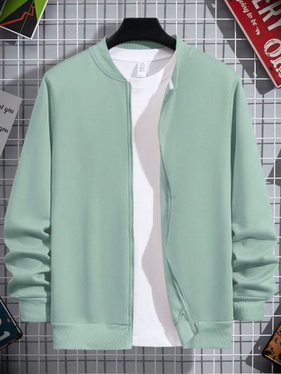 Men's Zip Fly Baseball Collar Sweatshirt