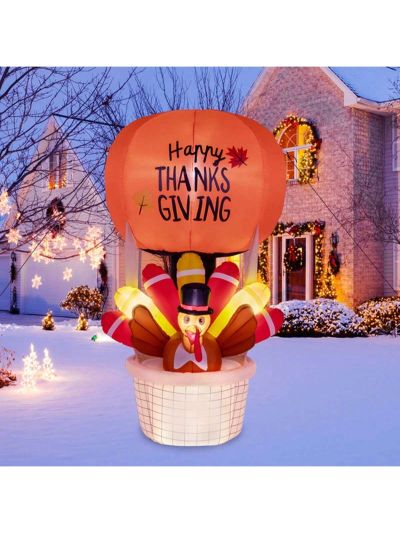 6ft 15W 5 LED Lights Turkey Hot Air Balloon Garden Turkey Decoration