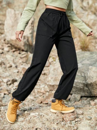 In My Nature Women's Outdoor Long Pants With Drawstring Waist And Slanted Pockets