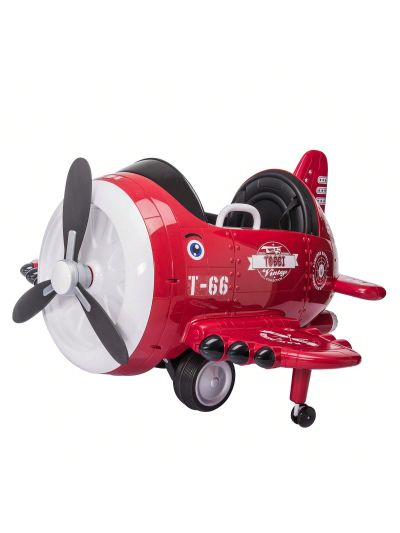 12-Volt Kids Electric Ride on Car Toy Airplane with Remote Control & USB