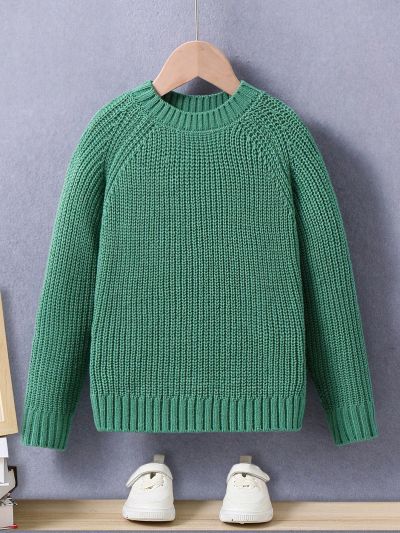 Boys' Basic Casual All-match Sweater For Fall Winter