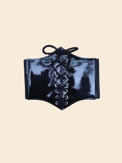 Grommet Lace Up Front Corset Belt