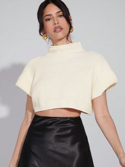 Luxe Womens Padded Shoulder Cropped Vest