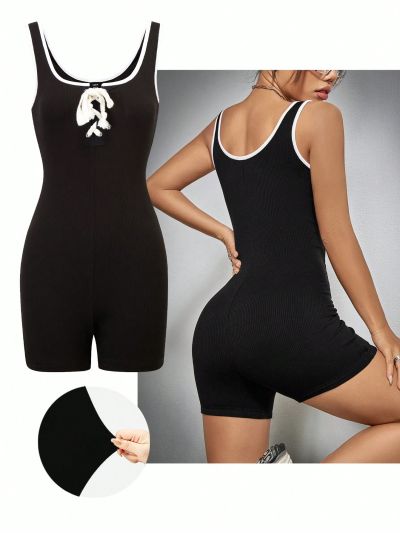 SHEIN Coolane Women's Strappy Unitard Romper