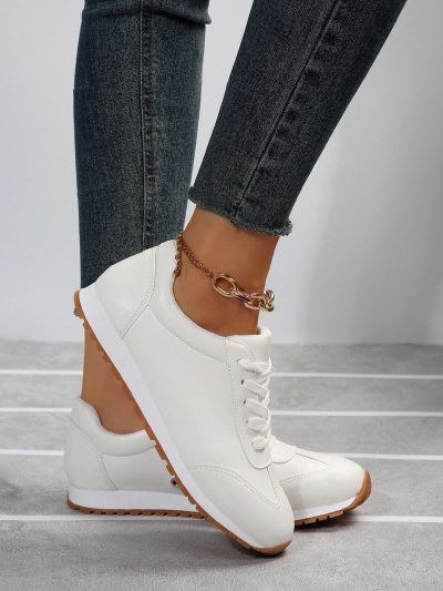 Styleloop Lace-up Front Apricot Women's Athletic Shoes