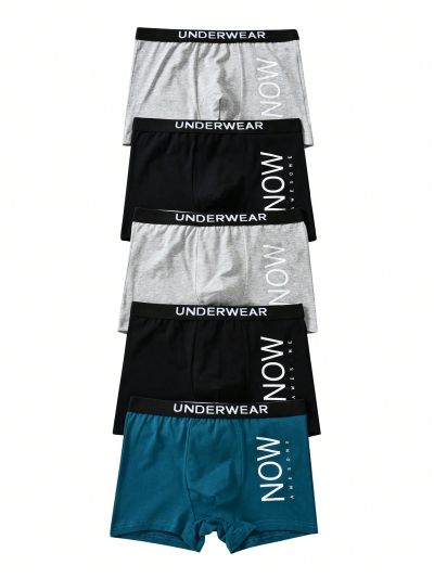 Tween Boy 5pack Letter Graphic Boxer Brief