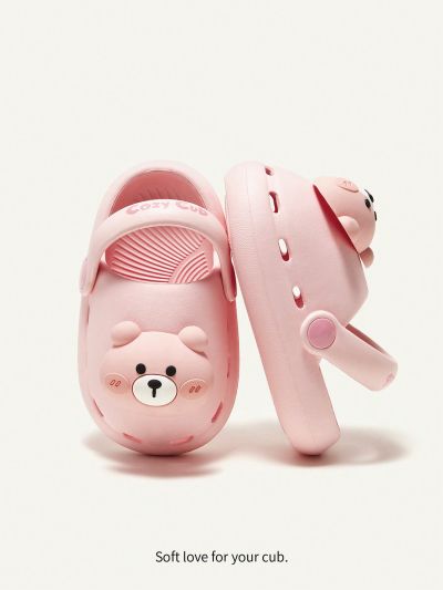 Cozy Cub Adorable, Durable, Anti-slip Infant Ventilation Clogs With Cute Little Bear Pattern