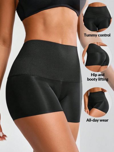 SHEIN SHAPE Women'S Solid Color High Waist Shaping Underwear