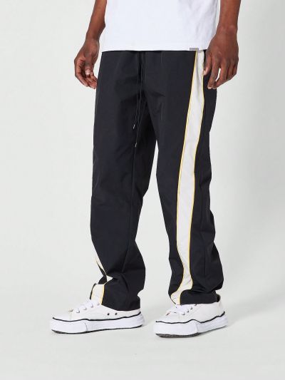 SUMWON Straight Fit Colour Blocked Nylon Jogger Trouser