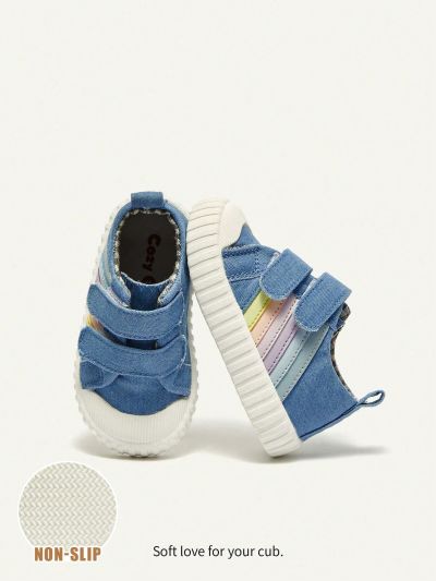Cozy Cub Girls' Fashionable & Colorful Rainbow Sports Canvas Shoes, Comfortable & Casual