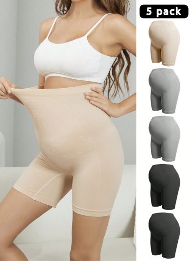 5pcs High-waist Maternity Support Panties Set