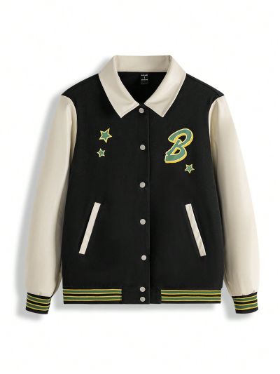 DAWAII Women'S Colorblock Jacket With Letter Print