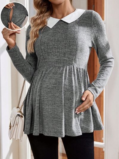 SHEIN Maternity V-neck Nursing T-shirt