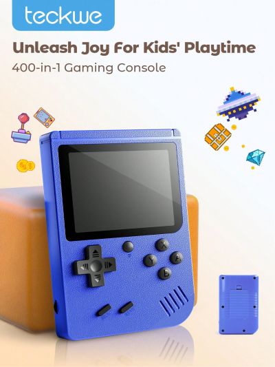 Teckwe Retro Handheld Game Console With 400 Classic Nostalgic Games,Mini Gaming Device Support Tv,1020mah Rechargeable And Portable,High Definition Lcd Screen