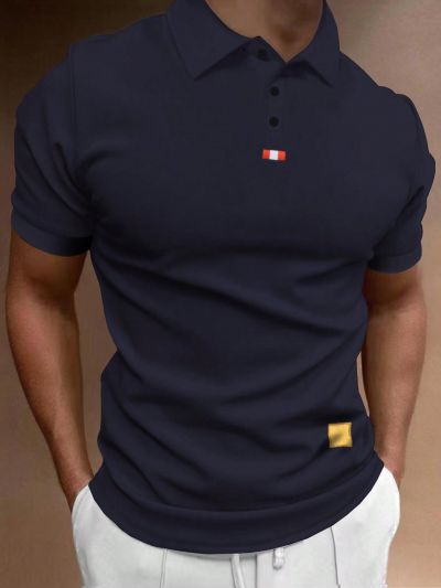 Manfinity Homme Men's Polo Shirt With Patch Detail