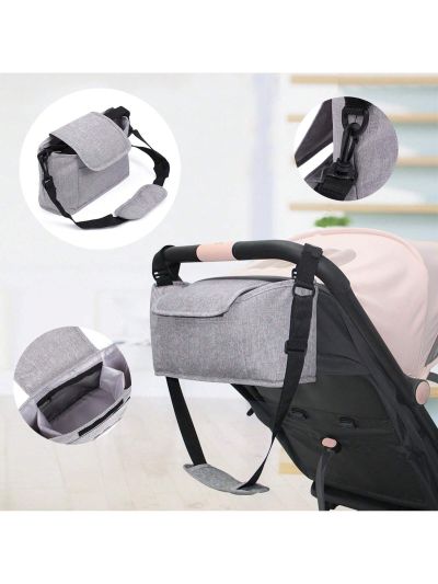 Baby Stroller Storage Bag; Multifunctional Large Capacity Children's Stroller Hanging Bag; Single-shoulder Mommy Bag Baby Stroller Bags