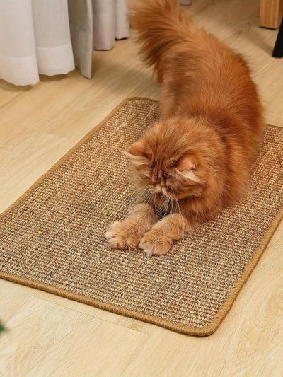 1pc Randomly Shipped Sofa Cat Scratching Pad, Pet Cat Scratching Board Mat, Jute Mat Protects Furniture, Wear-resistant, No Shattering When Scratching, Cat Toy