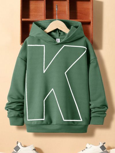 SHEIN Boys' Casual Loose-Fit Hoodie