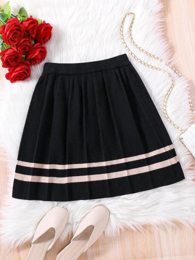Teenage Girls' Pleated Knit Skirt
