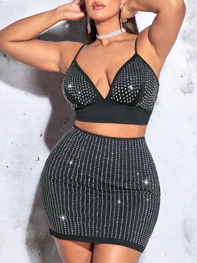 SHEIN CURVE+ Plus Size Women'S Studded Camisole
