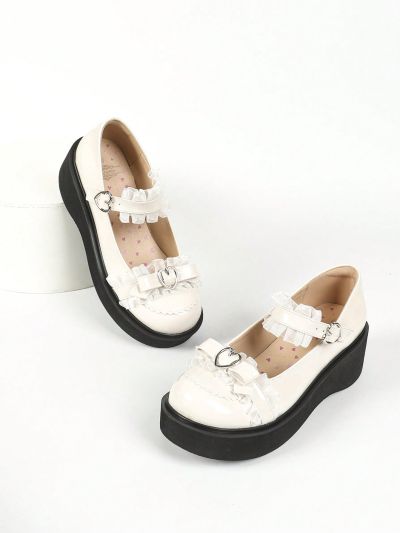 Dola Lovely Women'S Lace Decorated Fashion Wedge Heel Pumps